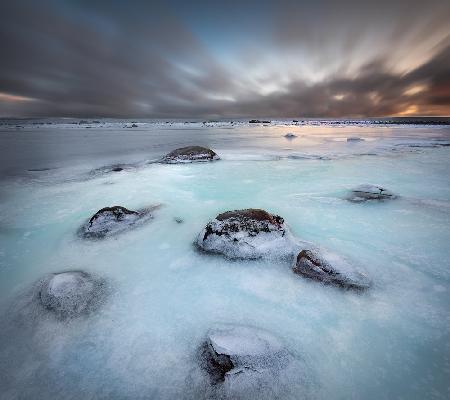 Frozen coastline