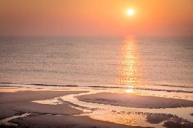 View from the dunes to the west beach of Kampen