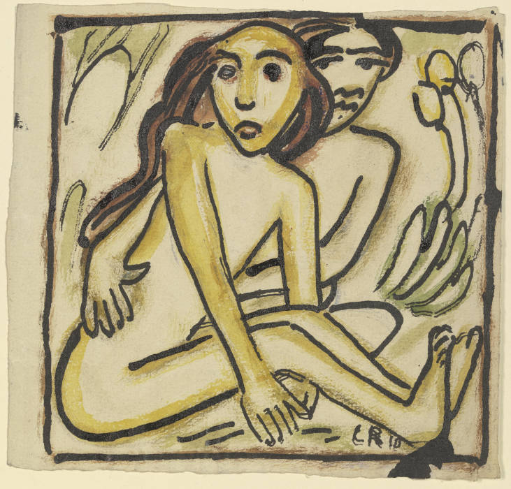 Sitting Couple (Nudes) od Christian Rohlfs