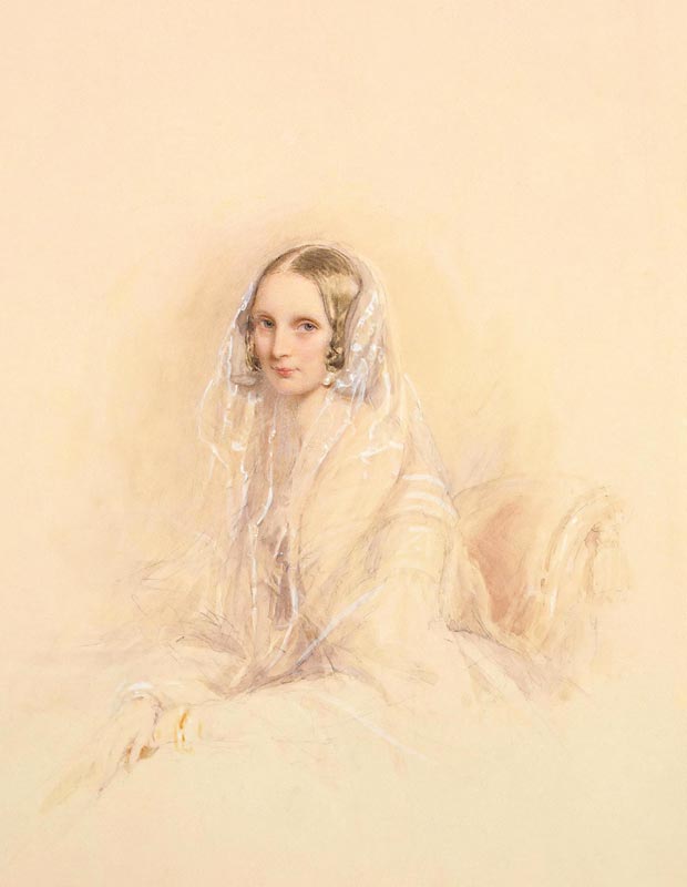 Portrait of Empress Alexandra Fyodorovna (Charlotte of Prussia), Emperor's Nicholas I wife (1798-186 od Christina Robertson