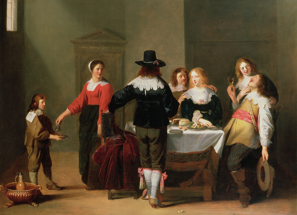 A Merry Company in an Interior od Christoffel Jacobsz van der Lamen