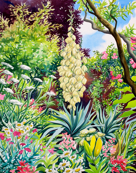 Garden with Flowering Yucca od Christopher  Ryland