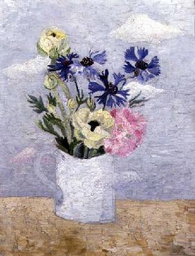 Flowers in a White Mug