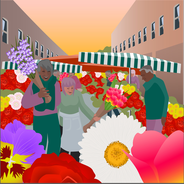 Flower Market at Columbia Road od Claire Huntley