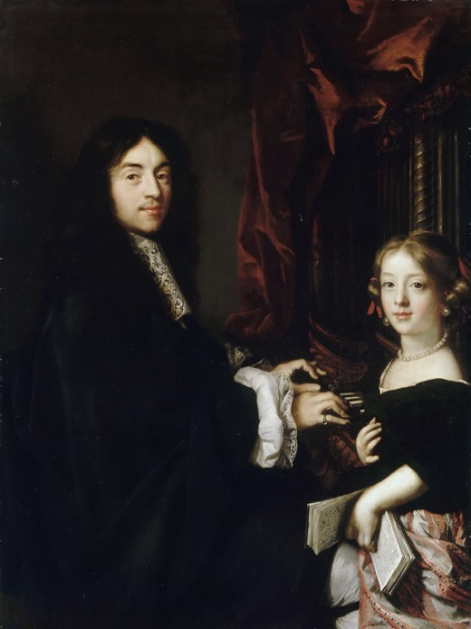 Portrait of the Organist Charles Couperin (1638-1678) with the Daughter od Claude Lefebvre
