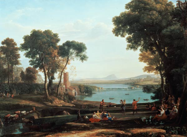 Landscape with the wedding of Isaak and Rebekka od Claude Lorrain