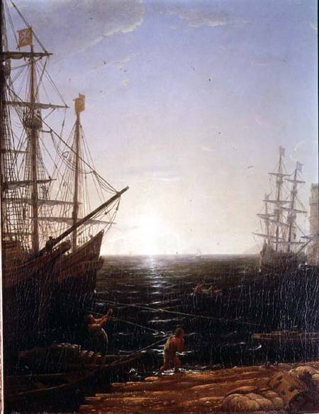 Harbour Scene (detail) od Claude Lorrain