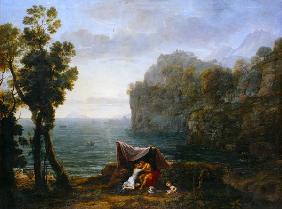 Coastal landscape with Acis and Galatea.