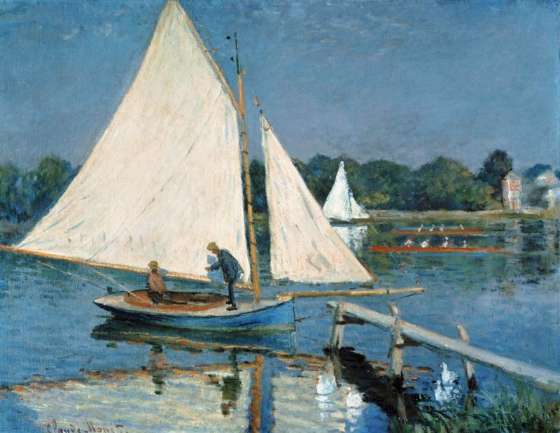 Sailing at Argenteuil od Claude Monet