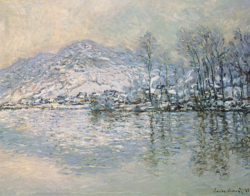 The Seine at Port Villez in Winter od Claude Monet