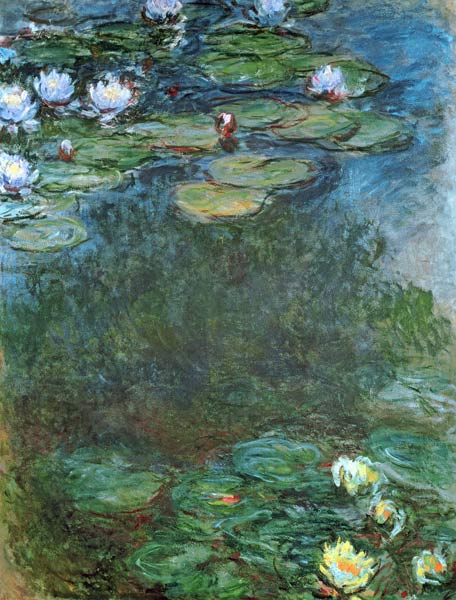 Water-Lilies (oil on canvas) od Claude Monet