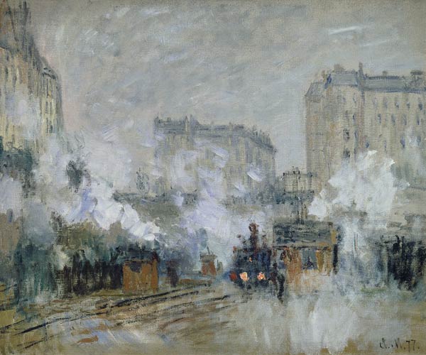 Exterior of the Gare Saint-Lazare, Arrival of a Train od Claude Monet