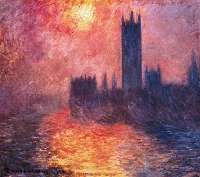 The Houses of Parliament, Sunset od Claude Monet