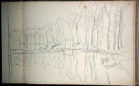 Poplar trees on the river Epte od Claude Monet