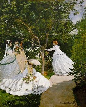 Ladies in the garden in Ville d'Avray.