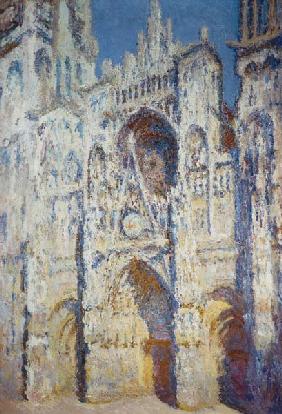 Rouen Cathedral in Full Sunlight: Harmony in Blue and Gold