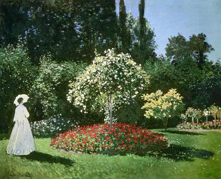 Lady in the garden  1867