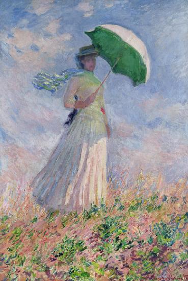 Woman with a Parasol, looking to her Right (Susanne Hoschedé) 1886