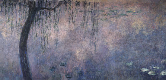 Waterlilies: Two Weeping Willows, left section od Claude Monet