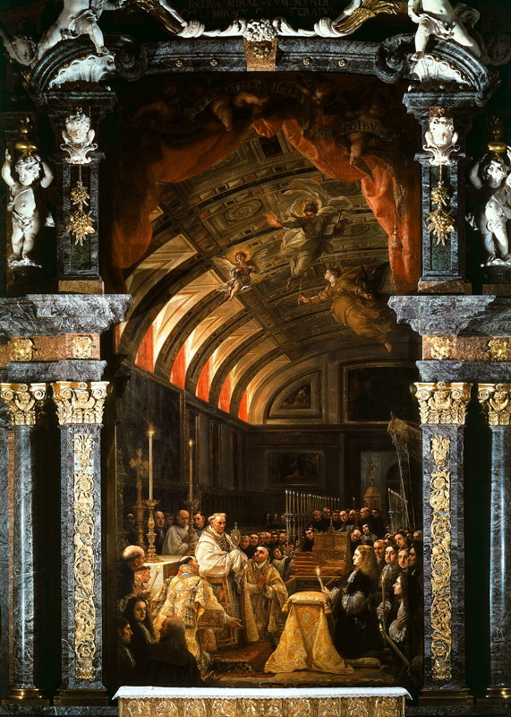 Holy Communion of Charles II (1661-1700) and his Court od Claudio Coello