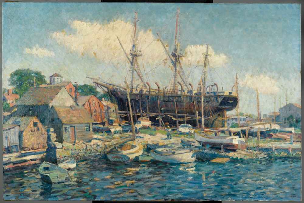 A Whaleship on the Marine Railway at Fairhaven od Clifford Warren Ashley