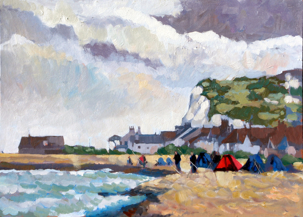 Fishing at Kingsdown White Cliffs od Clive  Metcalfe