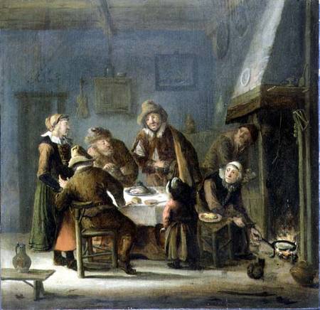 Group in an interior od Cornelis Beelt