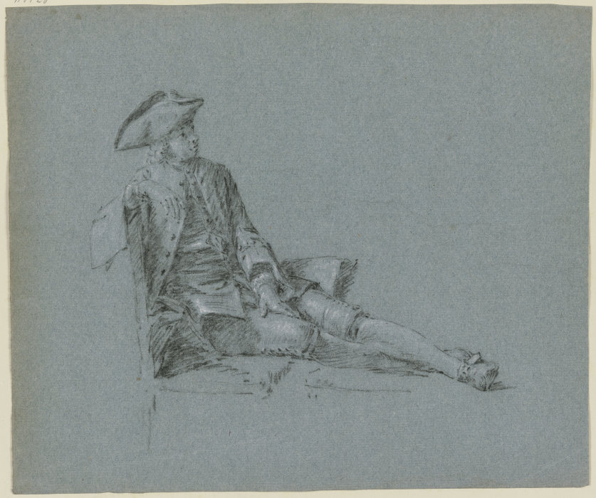 Kavalier auf einer Chaiselongue od Cornelis Troost