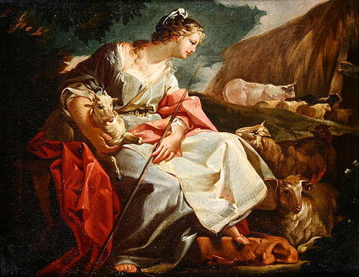 Rebecca as Shepherdess (oil on canvas) od Corrado Giaquinto