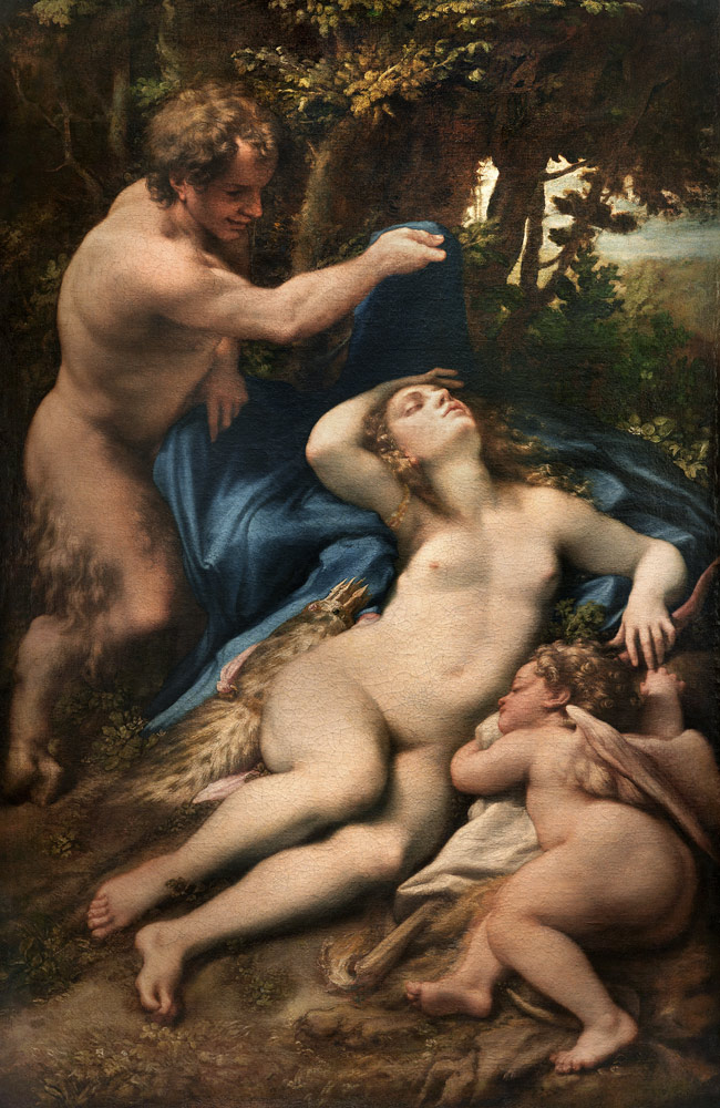 Jupiter and Antiope od Correggio (eigentl. Antonio Allegri)