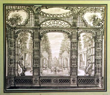 Study for a decorative mural, 1735 (pen, brush and od Daniel the Younger Marot