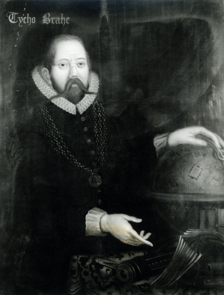 Tycho Brahe (1546-1601)  (b&w photo) od Danish School