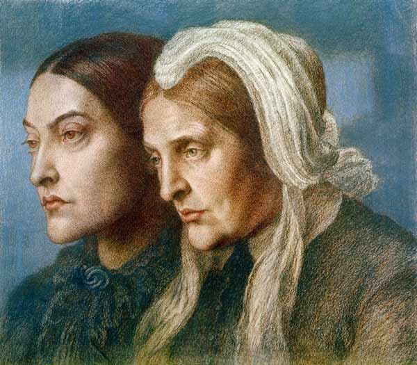 Christina G.Rossetti und Mutter 1877 od Dante Gabriel Rossetti
