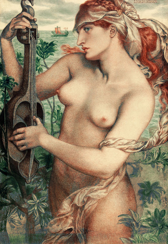 Rossetti / Sirene Ligeia / 1873 od Dante Gabriel Rossetti