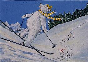 Polar Bears Skiing 