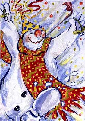 Snowman Party, 1999 (gouache on paper) 