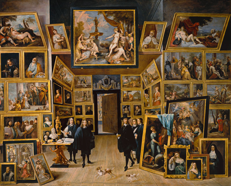 The archduke Leopold Wilhelm in his picture gallery to Brussels od David Teniers