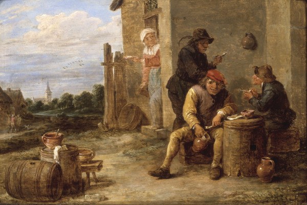 D.Teniers, Three Boors smoking. od David Teniers