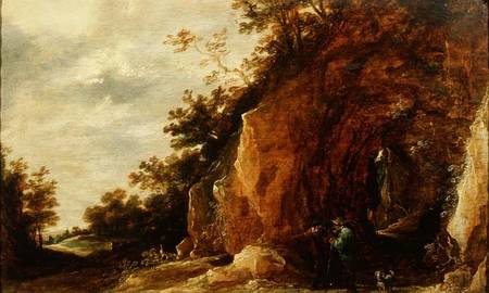 Landscape with Travellers (one of a pair) od David Teniers