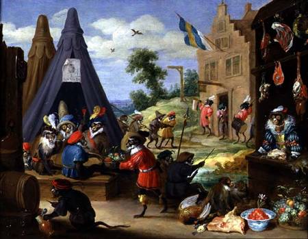 A Monkey Encampment od David Teniers