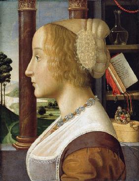 Profile Portrait of a Young Woman