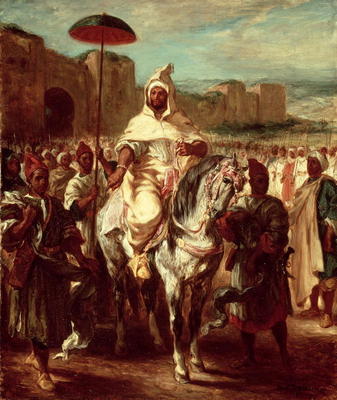 Abd Ar-Rahman (d.788) Sultan of Morocco (oil on canvas) od Delacroix