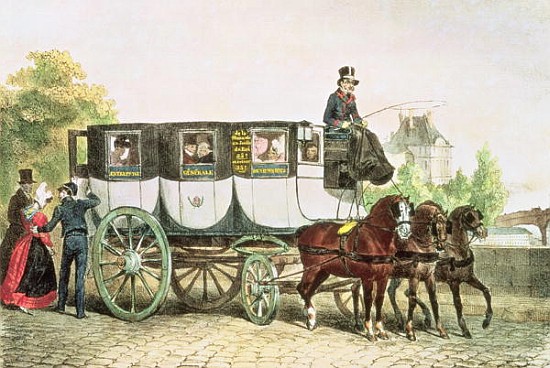 Entreprise Generale des Omnibus'', coach from Monnaie to Jardin du Roi, c.1815 od Denis-Auguste-Marie Raffet