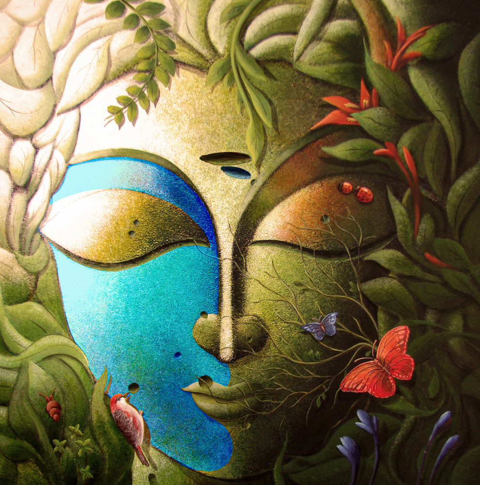 Green God (Buddha) od Dhananjoy Mukherjee