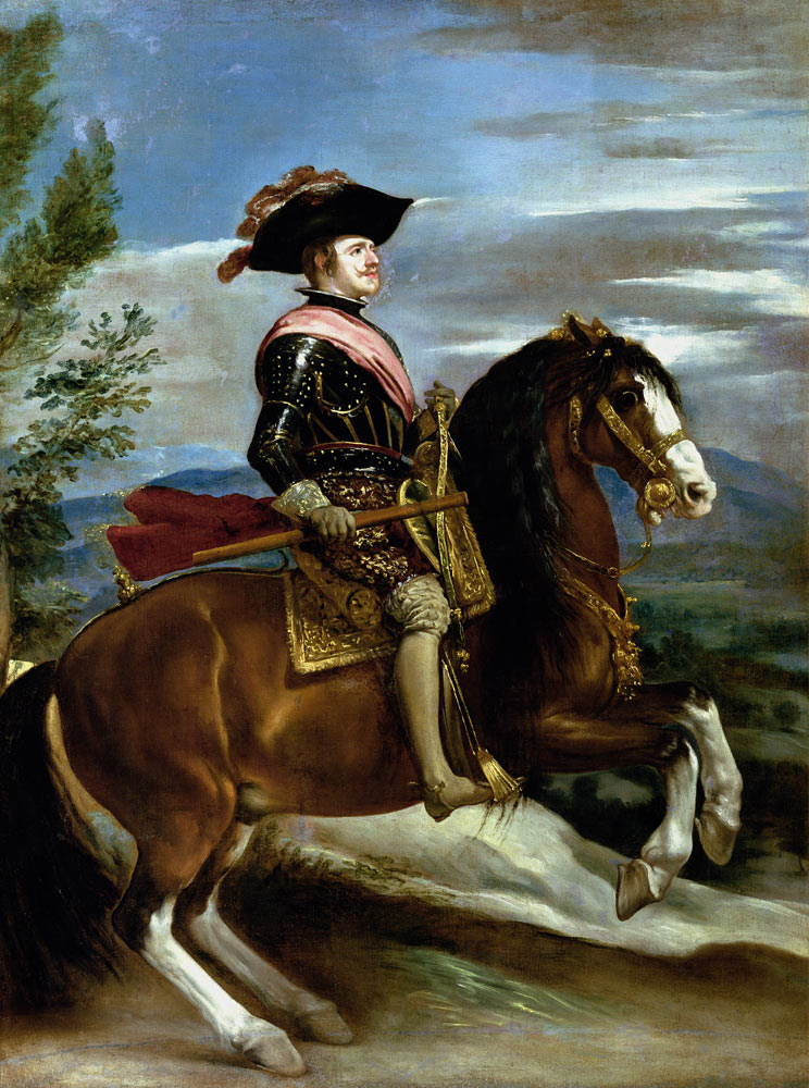 Equestrian Portrait of King Philip IV of Spain (1605-65) od Diego Rodriguez de Silva y Velázquez