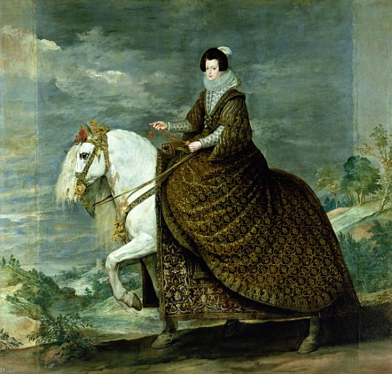 Equestrian portrait of Elisabeth de France, wife of Philip IV of Spain od Diego Rodriguez de Silva y Velázquez