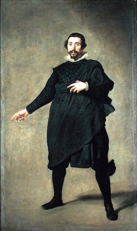 Portrait of the Buffoon Pablo de Valladolid od Diego Rodriguez de Silva y Velázquez