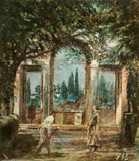 Ariadnepavillon of the villa Medici to Rome