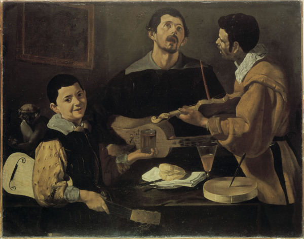 Velazquez / Three Musicians / c.1616/20 od Diego Rodriguez de Silva y Velázquez