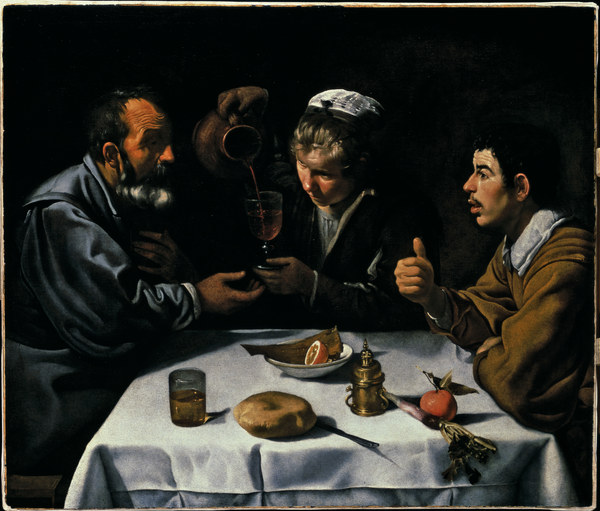 Velázquez / El Almuerzo / c.1618/19 od Diego Rodriguez de Silva y Velázquez